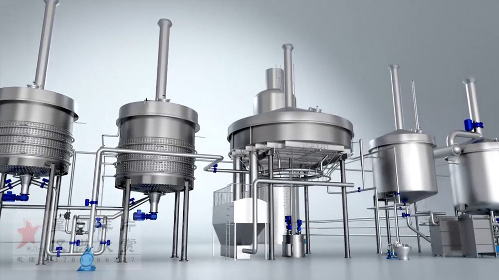 温州啤酒生产线三维动画